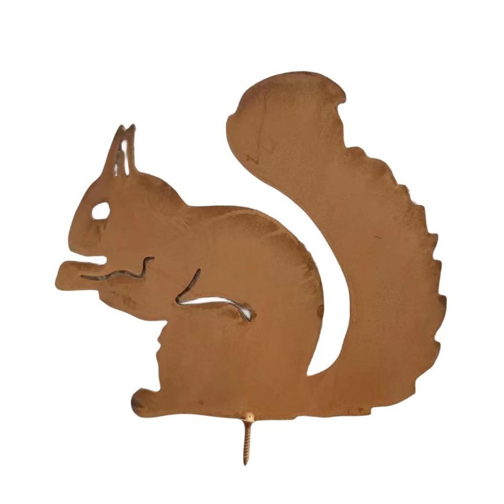 

Cartoon Squirrel Garden Fence Decoration Wrought Iron Art Insert Silhouettes Outdoor Indoor 1