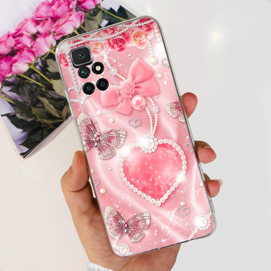 For Xiaomi Redmi 10 Case Redmi 10 Prime Cover Popular Flower Soft Transparent Silicone Phone Cases For Xiomi Redmi 10 2022 Funda