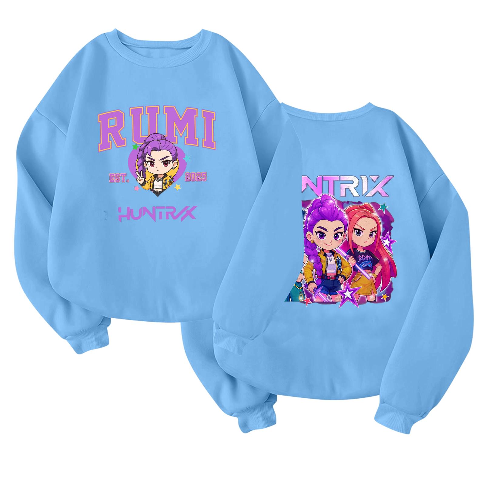 

Детский модный легкий пуловер с длинным рукавом и круглым вырезом с карманами, пуловер с принтом 110 синий