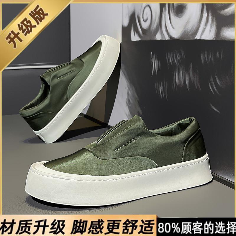 Canvas Men's Shoes Summer New Non-slip Thick-soled Breathable Light Lazy One-pedal Board Shoes Men's Sports Shoes