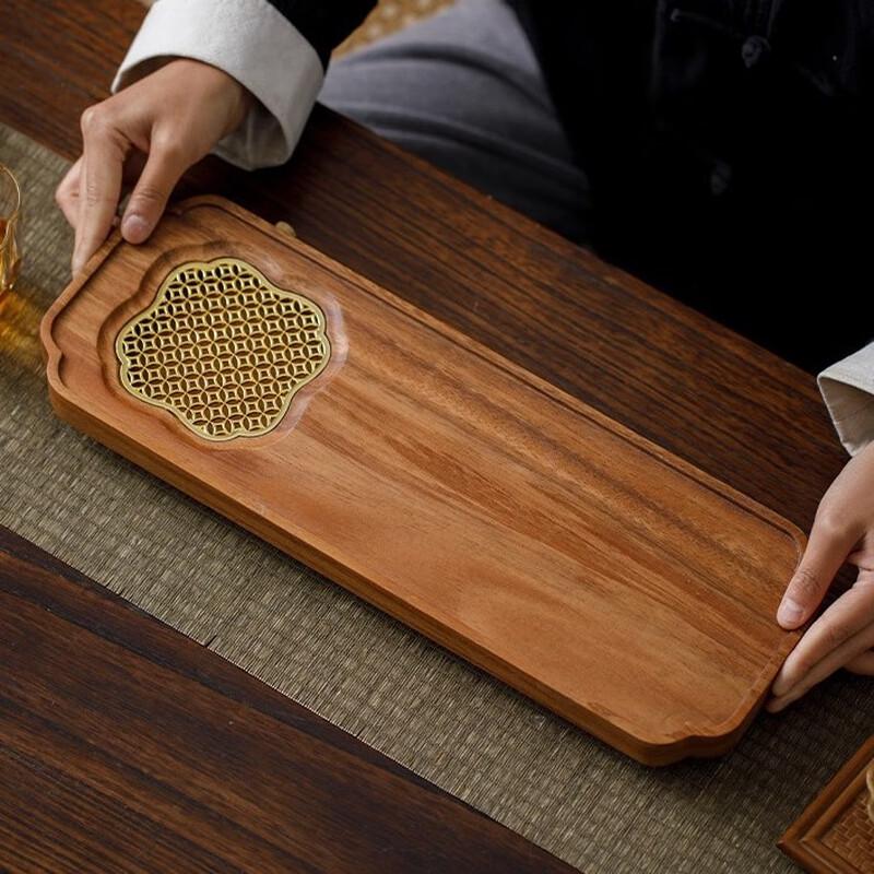 HX Walnut Solid Wood Dry Bubble Tea Tray