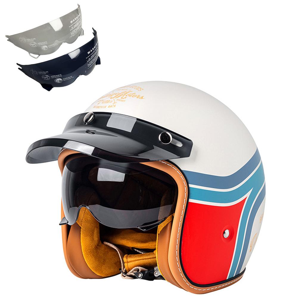MT-5 Helmet Electric Vehicle Men's and Women's Half Helmets Built-in Goggles Cycling Helmets Four Seasons Battery Car Helmets