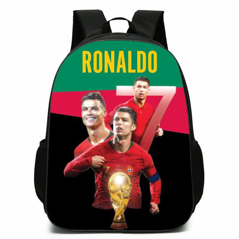 Football Messi Anime Cartoon Character Student Backpack For Kids Schooling
