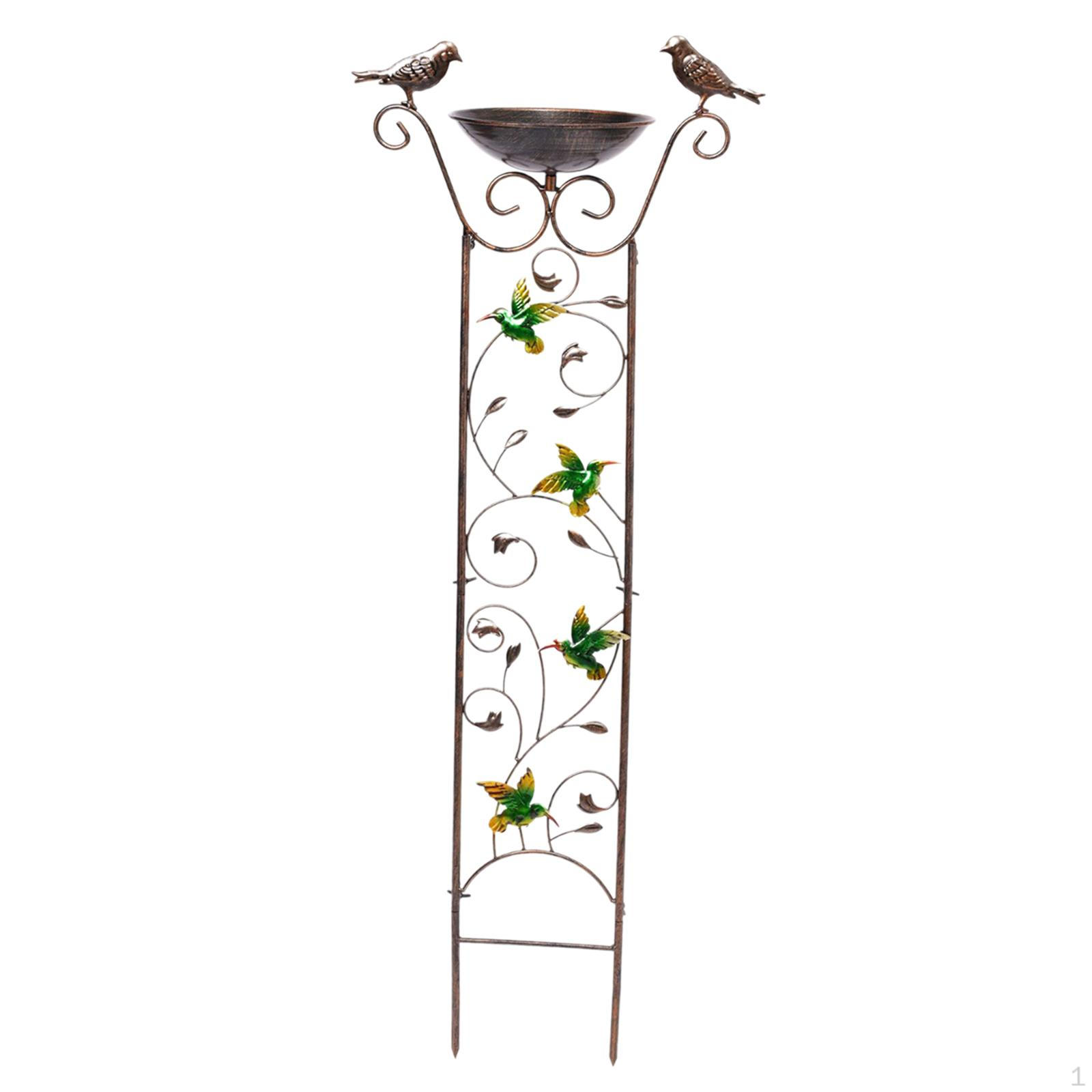 

Поєднання ванни для птахів і решітки для рослин для елегантності зовнішнього саду Hummingbird