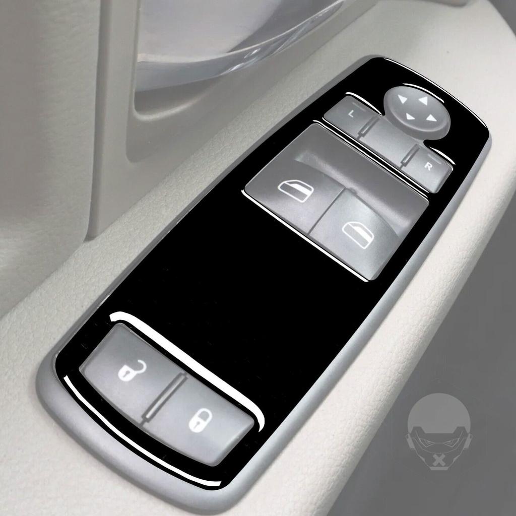 2Pcs Glossy Piano Black Window Lift Switch Cover For RAM 1500 2500 3500 2013-15
