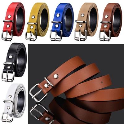 Retro Luxury Design Thin Waist Strap Children Leather Belt Pin Buckle Waistband Trouser Dress Belts EMA