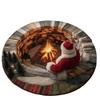 2D Flat Printed 3D Illusion Rug Non-Slip Christmas Doormat Cartoon Cute Xmas Home Decor  Outdoor
