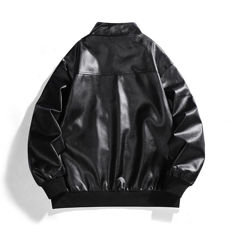 Autumn and winter new motorcycle jacket retro jacket embroidered racing suit thin trend men couple