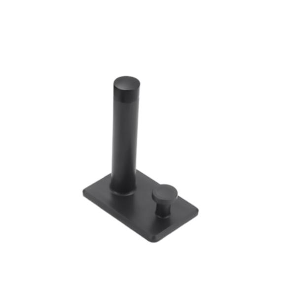 

Multi Functional Door Hook and Stopper No Drill Wall Mounted Design for Hanging Towels Bags in For Bathroom Gray серый