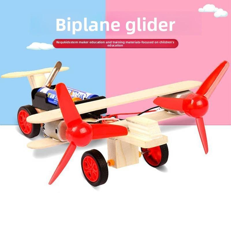 Science Experiment Diy Dual Wing Engine Glider Aircraft Educational Kit For Children And Students