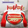 Logo The Gunners Zestaw pościeli z kołdrą Poszewka na kołdrę Poszewka na poduszkę Dekoracja domu Prezent urodzinowy (1 * poszwa na kołdrę + 2 * poszewki na poduszki, bez rdzenia)
