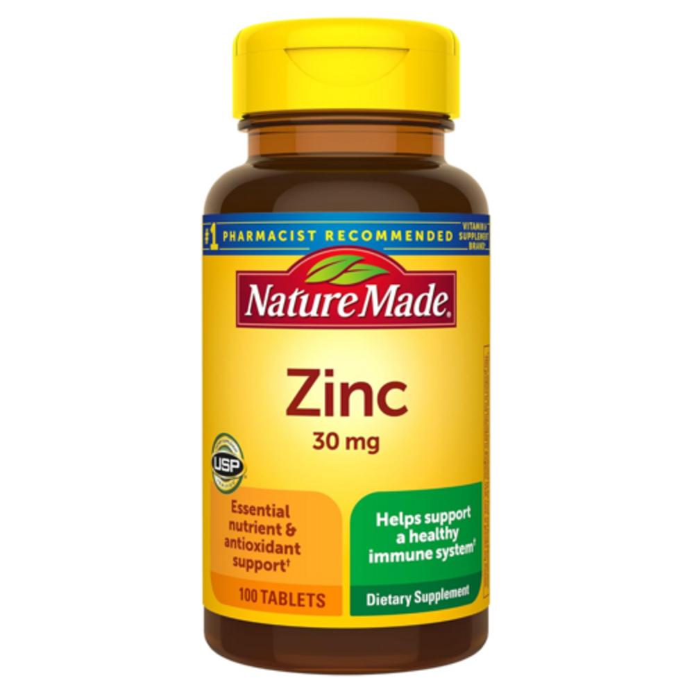 Nature Made Zinc Count Pack Nature Made Zinc 30mg 100 Tablets 100 of 1 1 pcs 100 Tablets