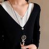 Simple and Elegant Metal Pendant Necklace Youthful Adult Jewelry Autumn Winter Jewelry for Casual and Formal Occasions