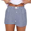 Women's Casual Loose-Fit Checkered Shorts