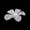 Phenovo Kristall-Blumen-Strass-Knöpfe zum Selbermachen, Basteln, Verzierung, Silber