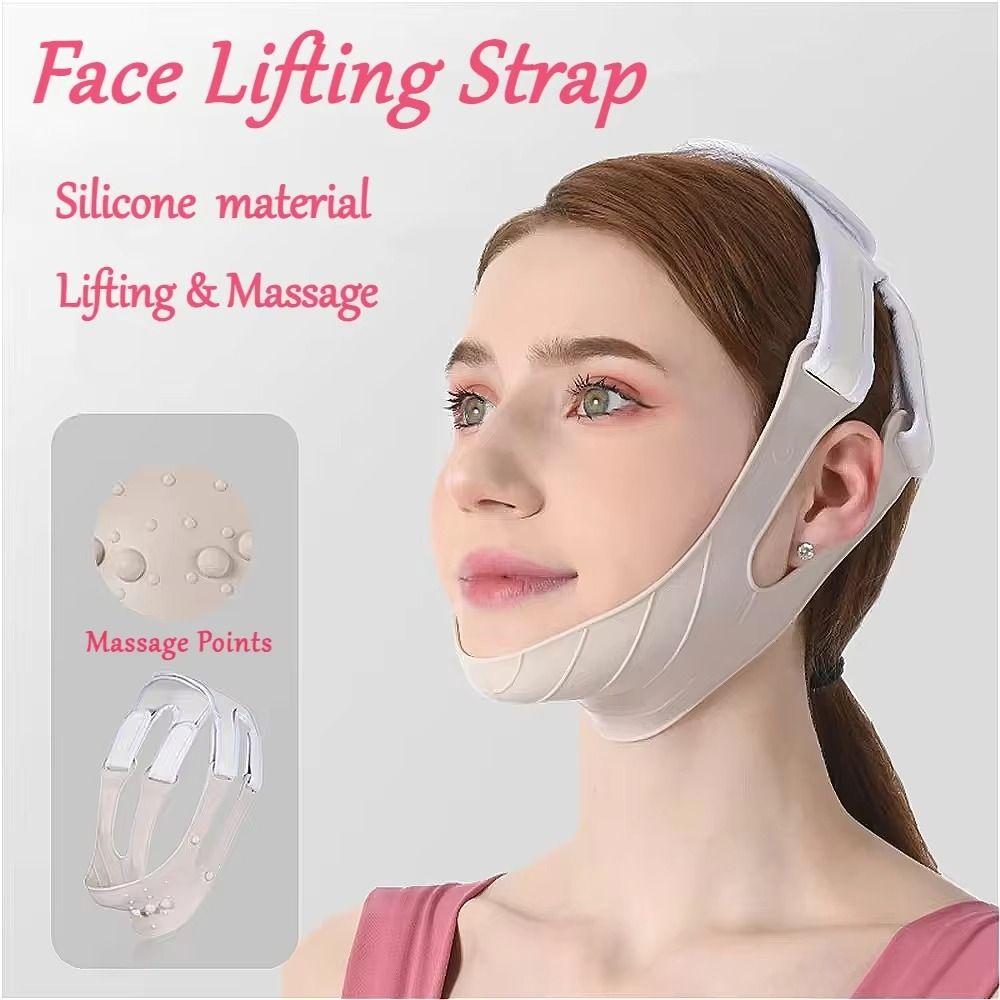 Chin Cheek Lift Silicone Face Slimming Bandage Elastic Face Lift Up Belt  Skin Care