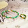 Enamel Painted Bracelet Ring Set Female, Fresh and Sweet Sunflower Opening Design Fashion Accessories Gift