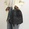 Mochila com Rebites Mochila Punk de Brim