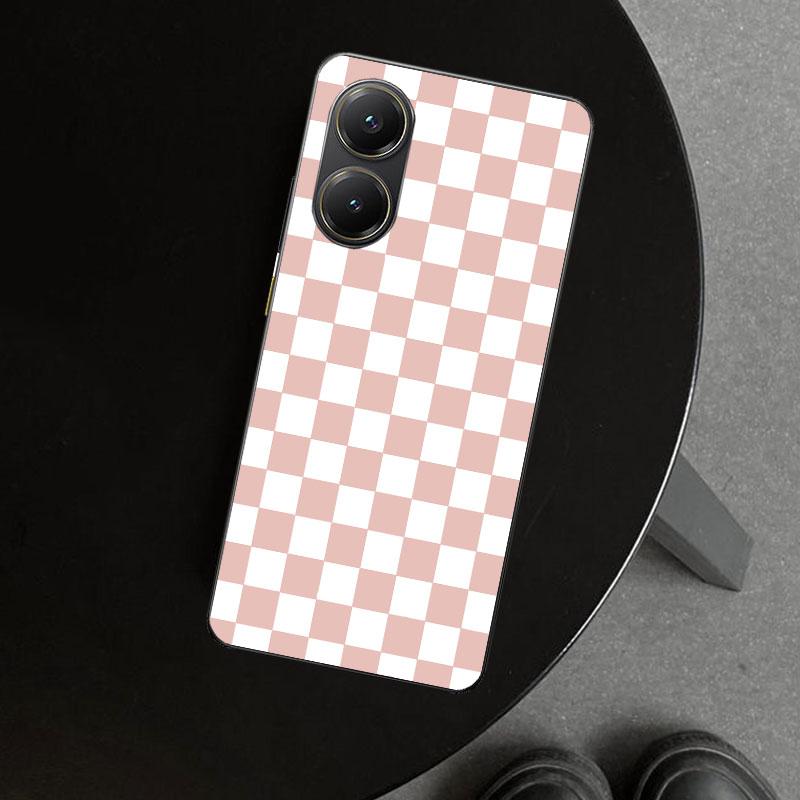 Retro Classic Chess Board Grid Phone Case Cover for Xiaomi Poco X6 X5 X7 Pro F7 Ultra Redmi 15C 15 13C 13 12C 12 10C 10 10A 9C 9