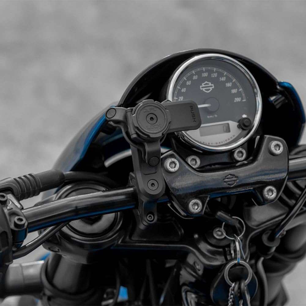 QUAD LOCK Smartphone Compatible Motorcycle Handlebar Mount PRO Black 32mm QLM-HBR-PRO