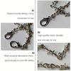 1pcs Chain Necklace Pants Waist Punk Chain Pants Men's Jewelry Barbed Wire Jeans Silver Necklace Men's and Women's Necklace Pant