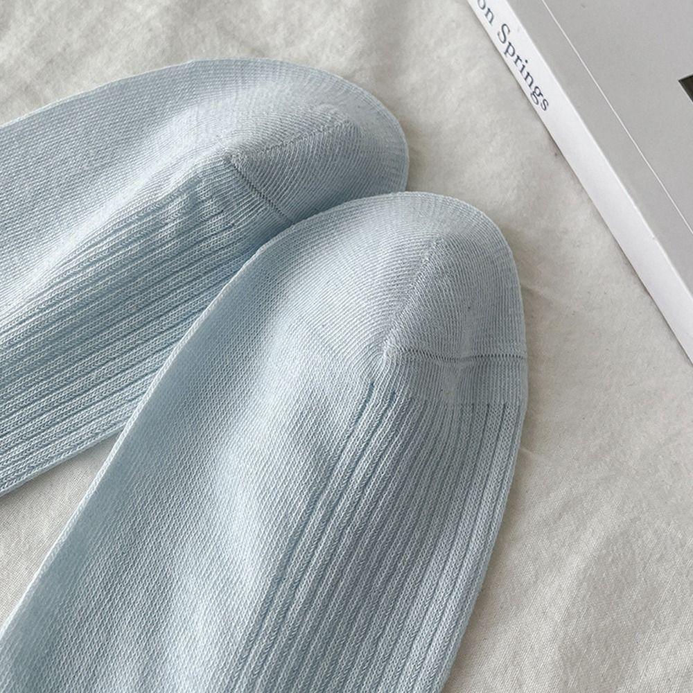 Cute Bow Socks Sweat Absorption Ruffle Socking New Mid Tube Socks  Spring and Autumn
