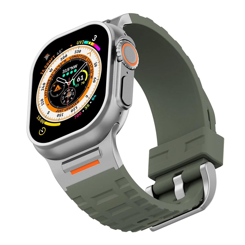 3 Style New Sport Band For Iwatch Ultra 3/2 49mm 42 44 45 46mm Silicone Strap For Apple Watch Series 11 10 9 8 7 6 SE3 Bracelet