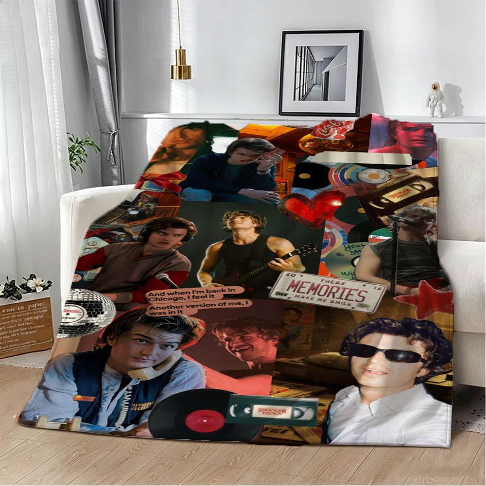 3D Joe K-Keery S-Steve Harrington Star Halloween Christmas Gifts Soft Flannel Blanket Throw Art For Home Decor Sofa Naps Picnic