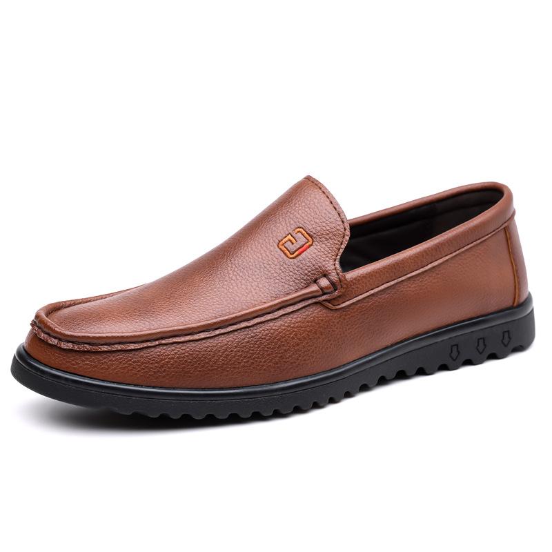 Fashion 2025 Spring Autumn Soft Leather Shoes for Men Fashion Casual Solid Color Light Loafers Male British Style New Designer Shies Man