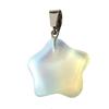 Small Star Pendant In Synthetic Opalite + Chain 2cm Diameter