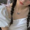 Buyee 925 Sterling Silver Female Big Pendant Chain Butterfly Simple Necklace for Women Fashion Ethnic Animal Fine Jewelry Chain