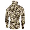 Men's Long Sleeve Hoodie with Built-In Face Covering Lightweight Camouflage Print Pullover for Outdoor Activities