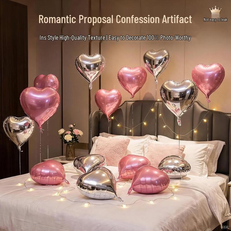Romantic Heart Balloon Decoration Set