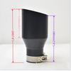 RE  Matte Black Stainless Steel Car Accessories Muffler Tip Exhaust System Pipe Universal Nozzle  F10  Golf