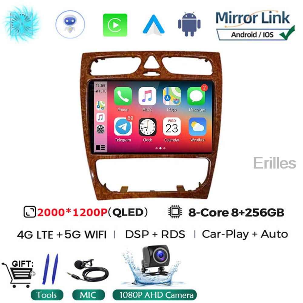 Car Radio Android 14 For Mercedes Benz C Class W203 C200 C320 C350 CLK W209 2002 - 2005 Car Stereo Multimedia Player NO DVD