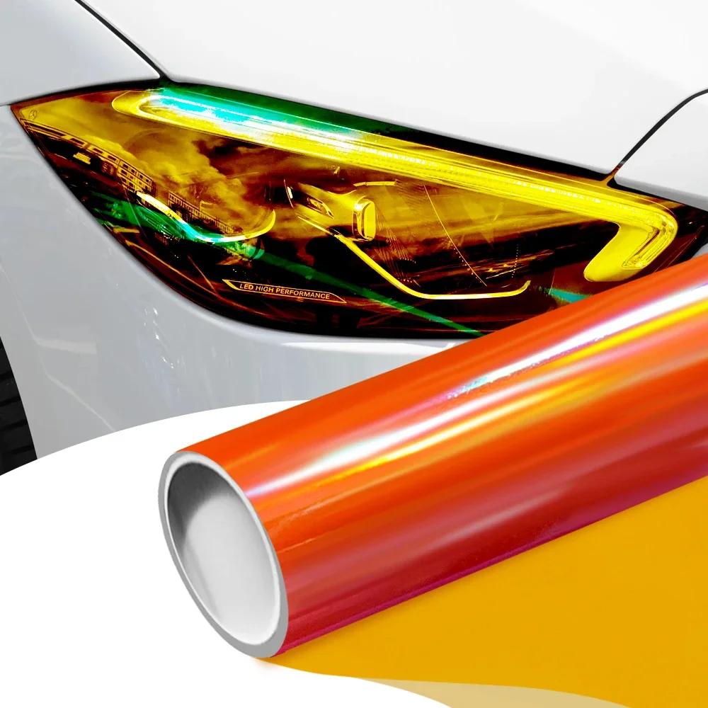 Car Decorative Stickers Chameleon Lamp Headlight Tail Light Backlight Protective Film Waterproof Vinyl Wrap Stickers Jewelry