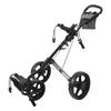 3 Wheel Folding Push Cart Portable Scorecard Holder Sports Bag Push Cart with Foot Brake Adjustable Buckle for Ball Tee
