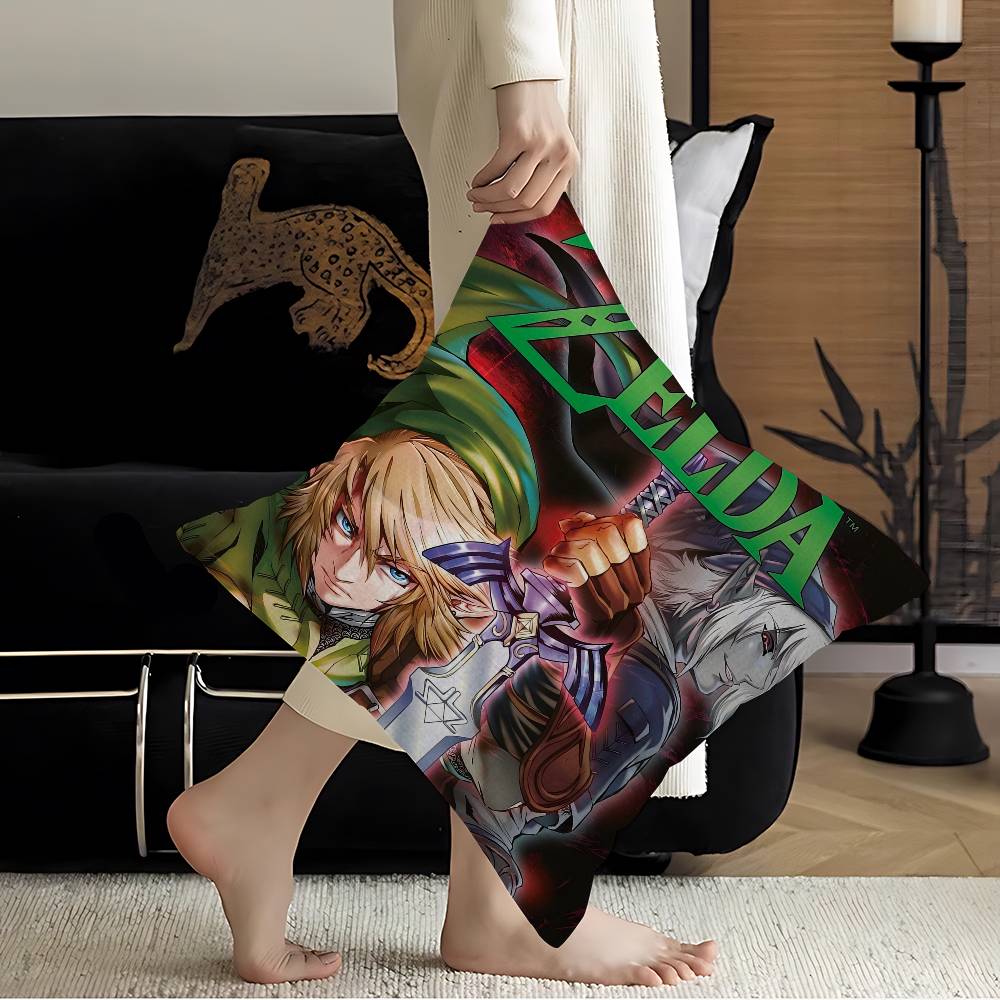

Video Game Z-Zeldas Cool Personalized picture text home decorative pillows Household Gifts 45x45cm 12x12Inch
