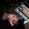 Plating Bling Glitter Wrist Strap Holder Case For Samsung S25 Ultra S24 FE S23 S22 Plus Soft Silicone Bumper Protection Cover