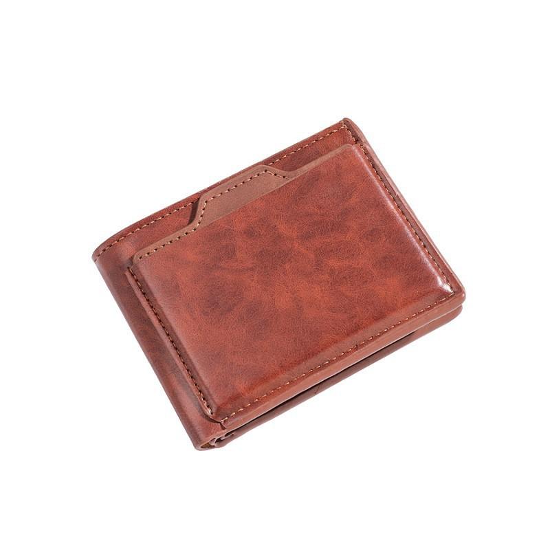 European American Minimalist Casual Men's Wallet With Large Capacity Multiple Card Slots Fashionable Short