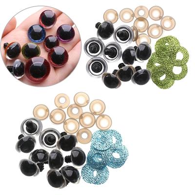 10 Stück Sicherheitsaugen für Stofftiere, grün, glitzernd, 16/18/20/24 mm, rund, aus Kunststoff, für Stofftiere, Sicherheitsaugen für Kinder, Jungen, Mädchen, Geschenk