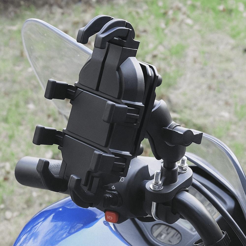 Eight Claw Fixed Motorcycle Phone Holder 360° Rotation Navigation Stand  Rear View Mirror