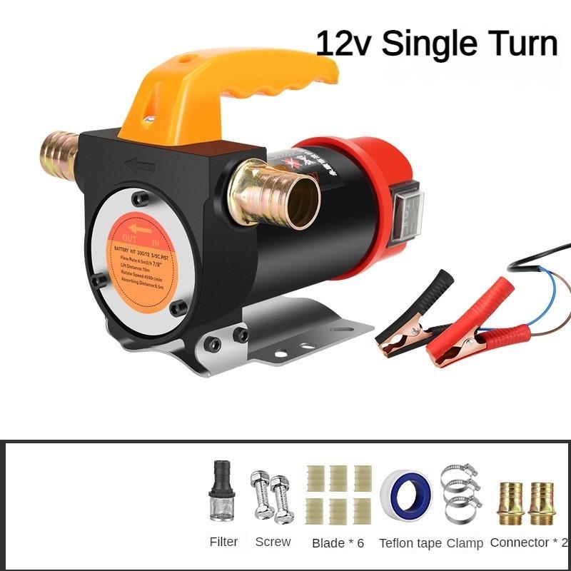 12V/24V High Speed Electric Oil Pump Small Portable Diesel Pump 780W High Power Self Priming Refueling Pump