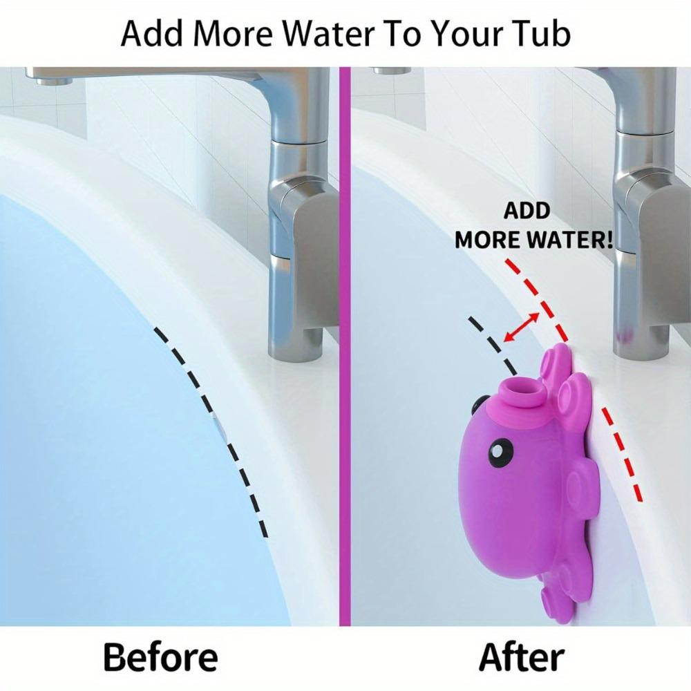 Silicone Bathtub Overflow Drain Cover with Suction Cup for Deeper Bath Water Depth Increase Bathroom Accessories Sink Drain