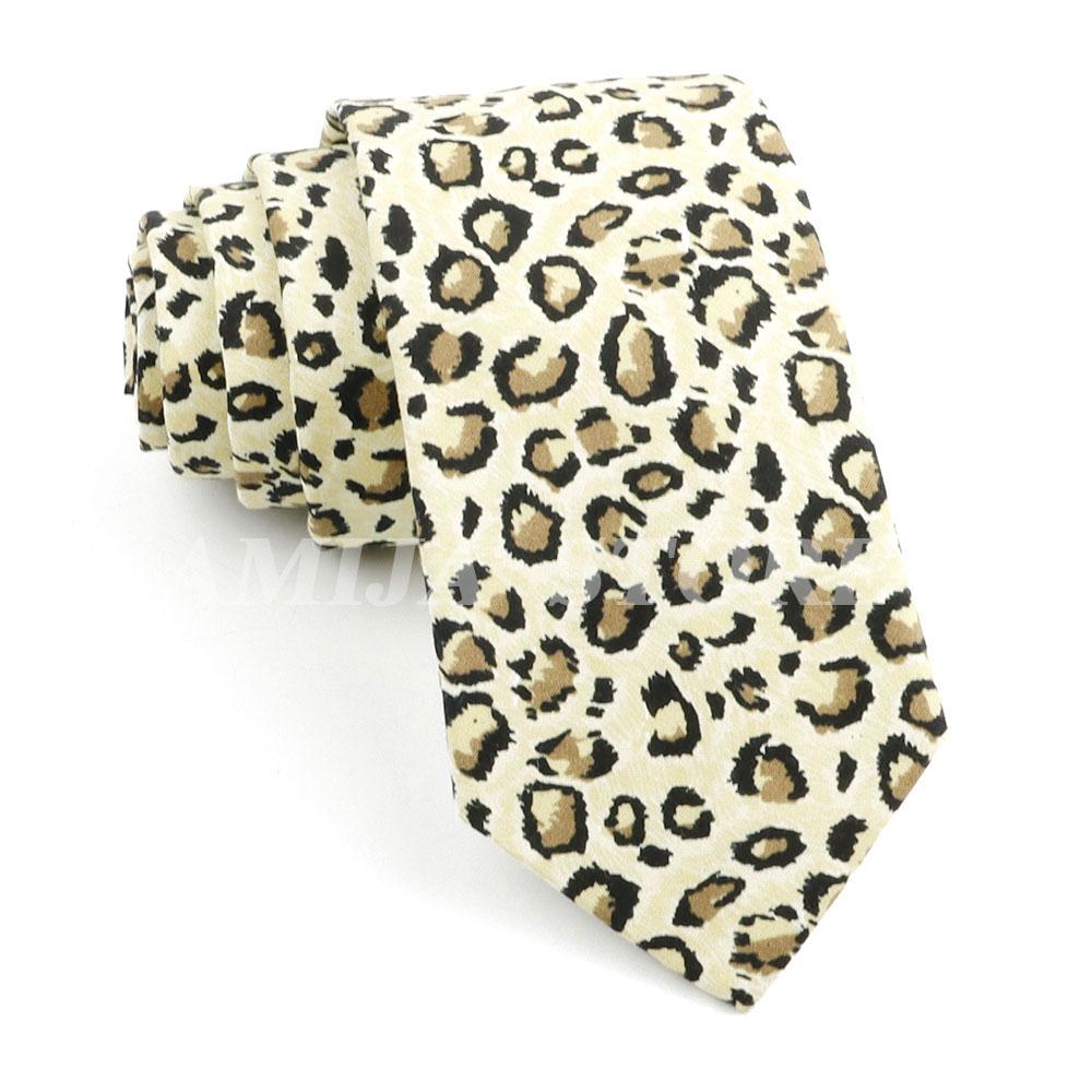 Men's Sexy 7cm Tie Leopard Fabric Ties Casual Fashion Party Cotton Necktie Shirt Accessories Gift For Wedding Vacation Cosplay