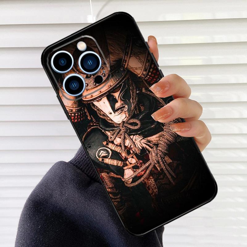 Anime Japanese Samurai Phone Case For iPhone 17 16 15 13 11 12 14 Pro Max mini 15 16 Plus 16e 17 Air Cover Fundas