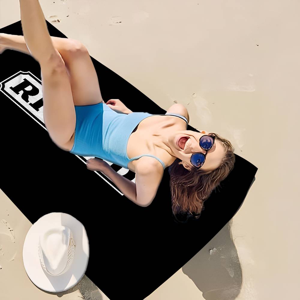R-RicardS LOGO Microfiber Blanket Quick Drying Beach Towels Oversized Printing Super Absorbent Pool Towel Blanket