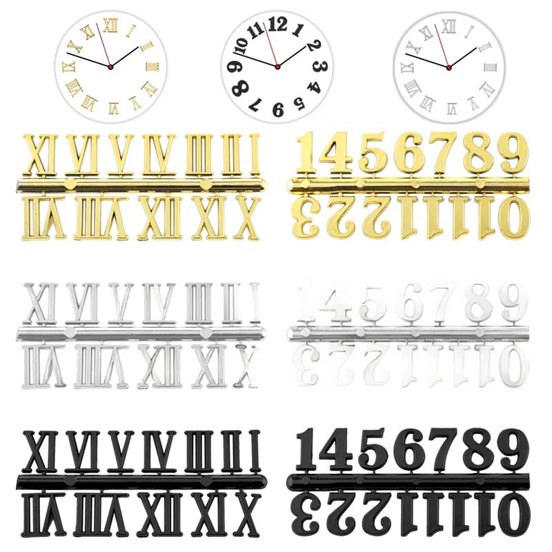 Clock Numerals Arabic Roman Number Restore Clock Numerals Accessories DIY Epoxy Resin Clock Molds Accessories