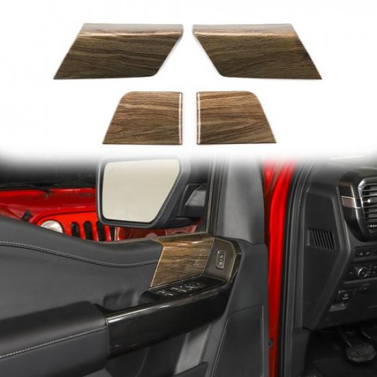 Door Interior Decoration Panel Cover Wood Grain Accessories For + Ford F150