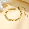 Waterproof Mesh Chain Bracelet Adjustable, 18k Gold Plated Link Braeclet  Non Tarnish Wholesale Jewelry